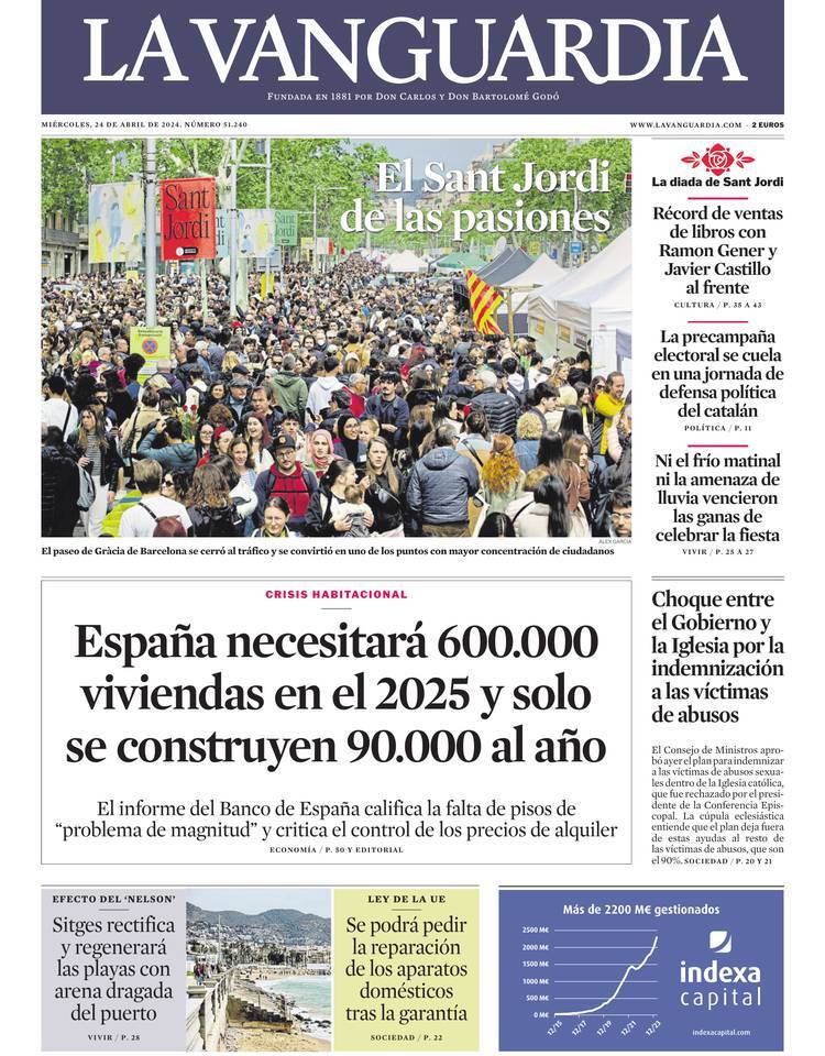 La Vanguardia - Front Page - 04/24/2024