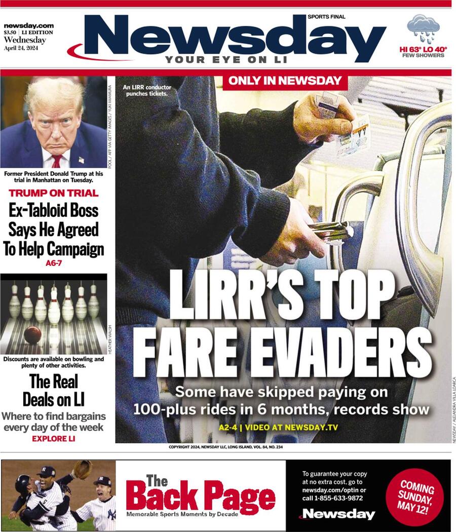 Newsday - Cover - 04/24/2024