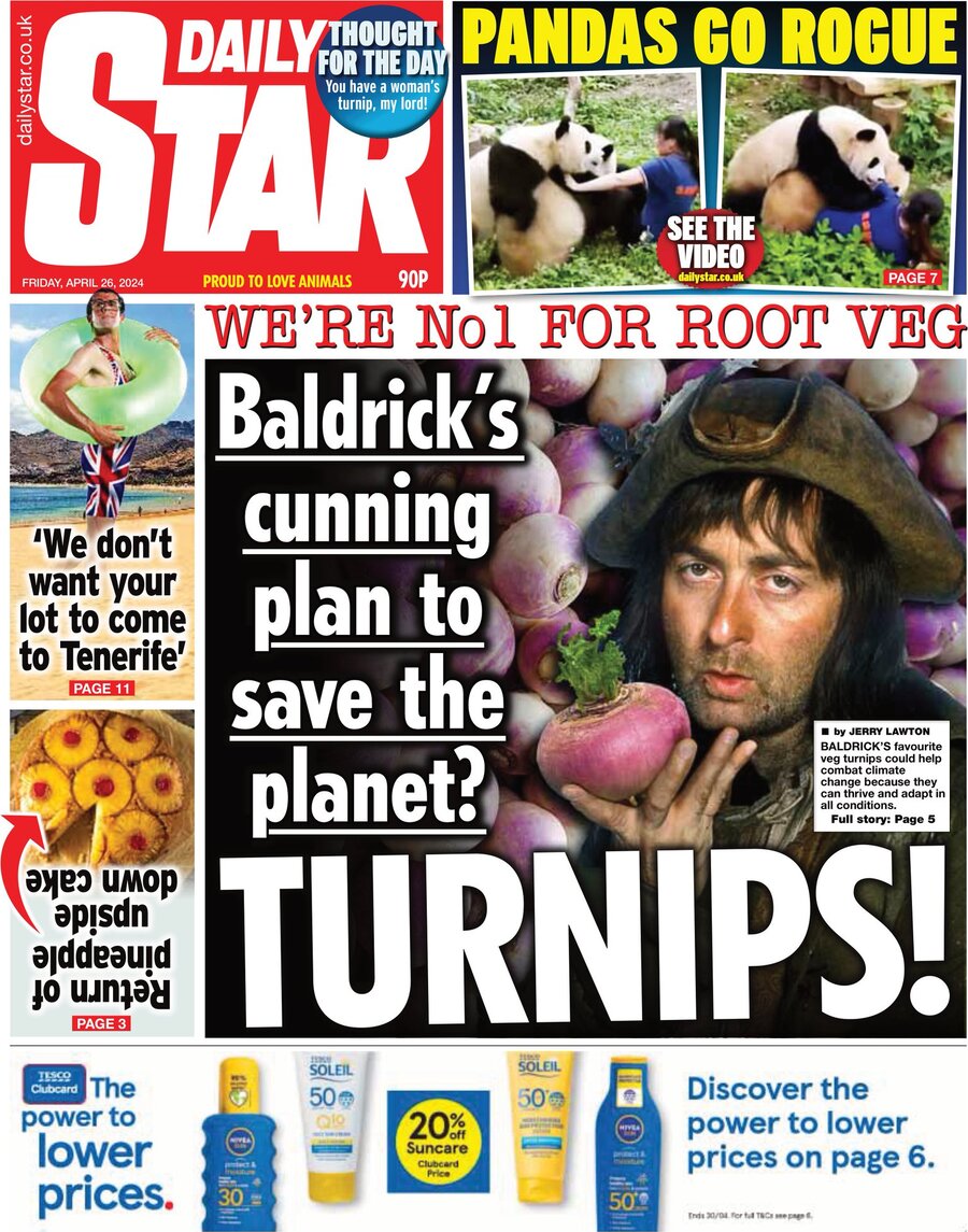 Daily Star - Front Page - 04/26/2024