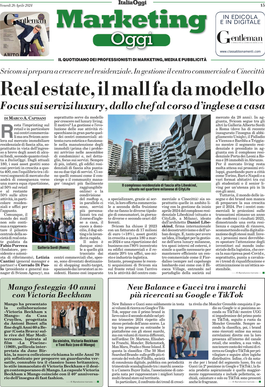 Marketing Oggi - Front Page - 04/26/2024