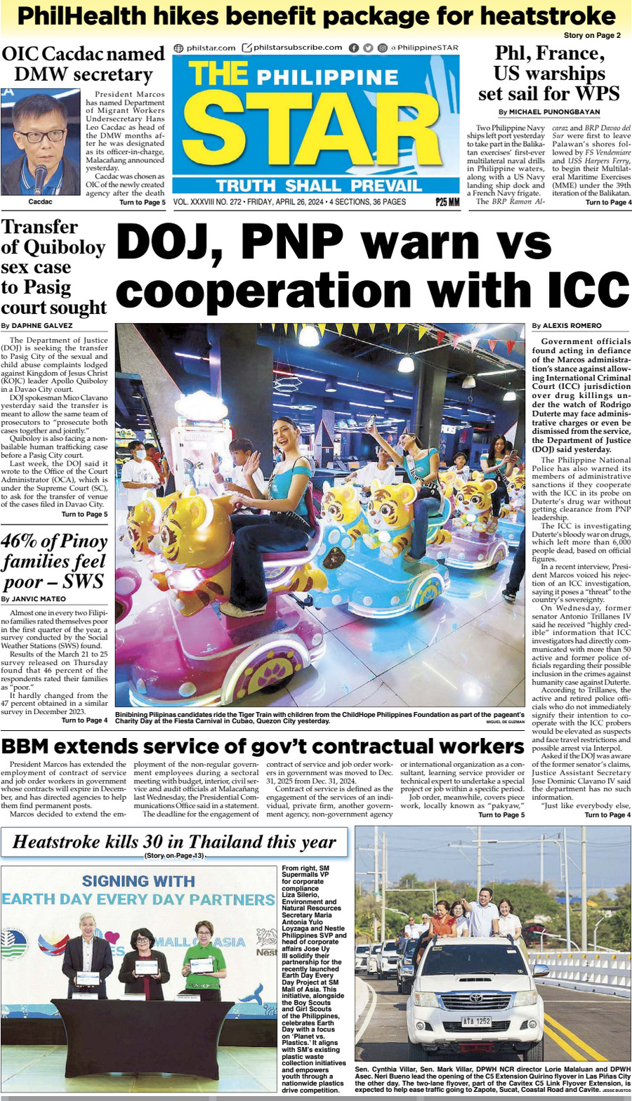 The Philippine Star - Front Page - 04/26/2024