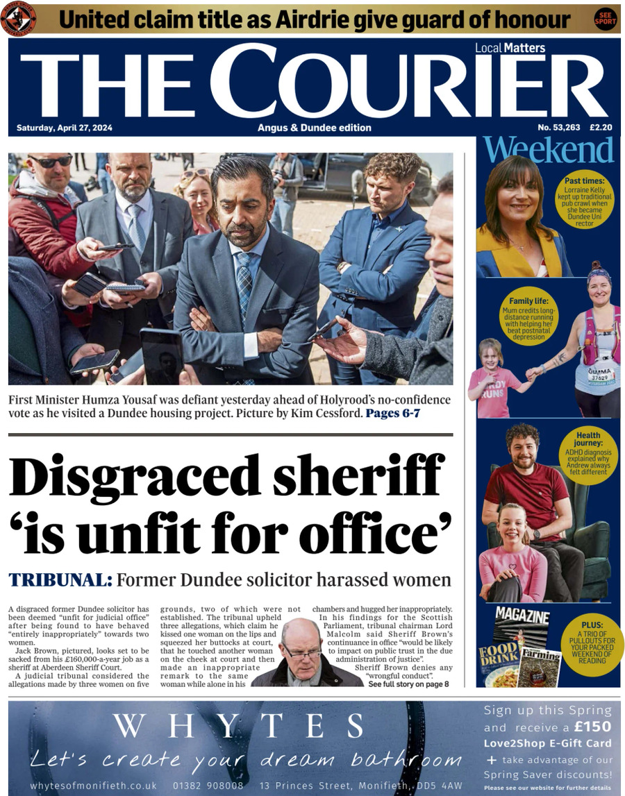The Courier (Dundee) - Front Page - 04/27/2024