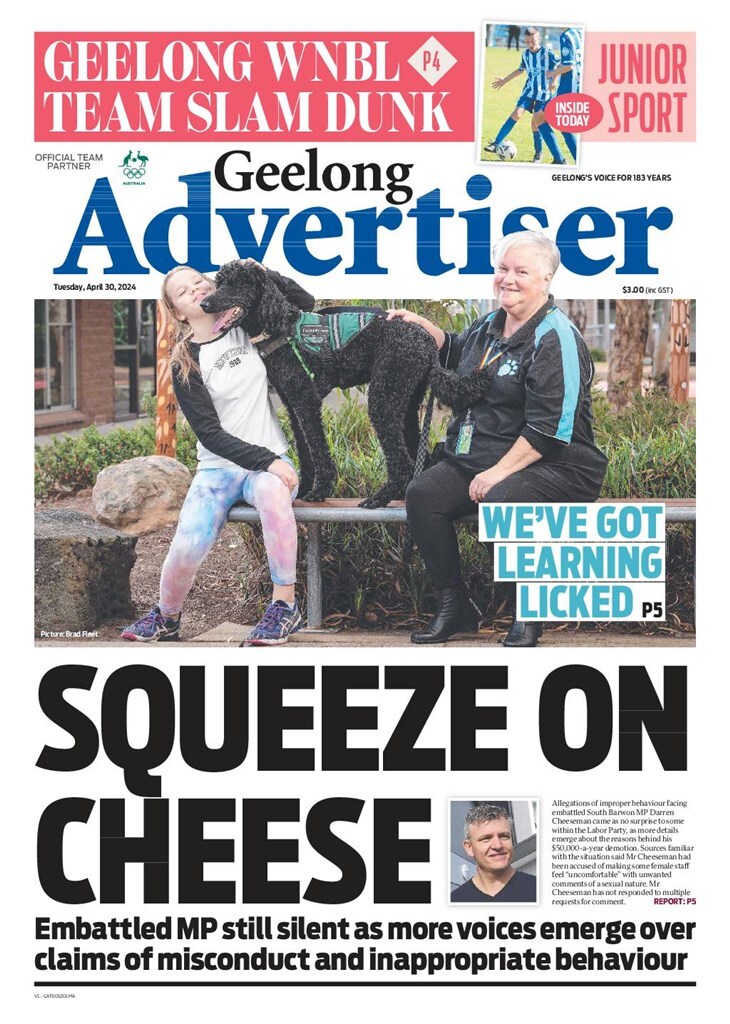 Geelong Advertiser - Front Page - 04/30/2024