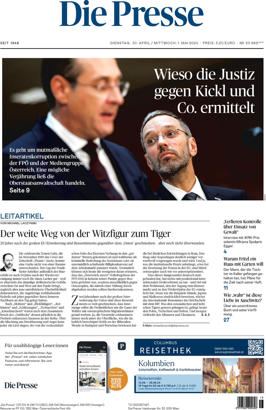 Die Presse - Front Page - 04/30/2024