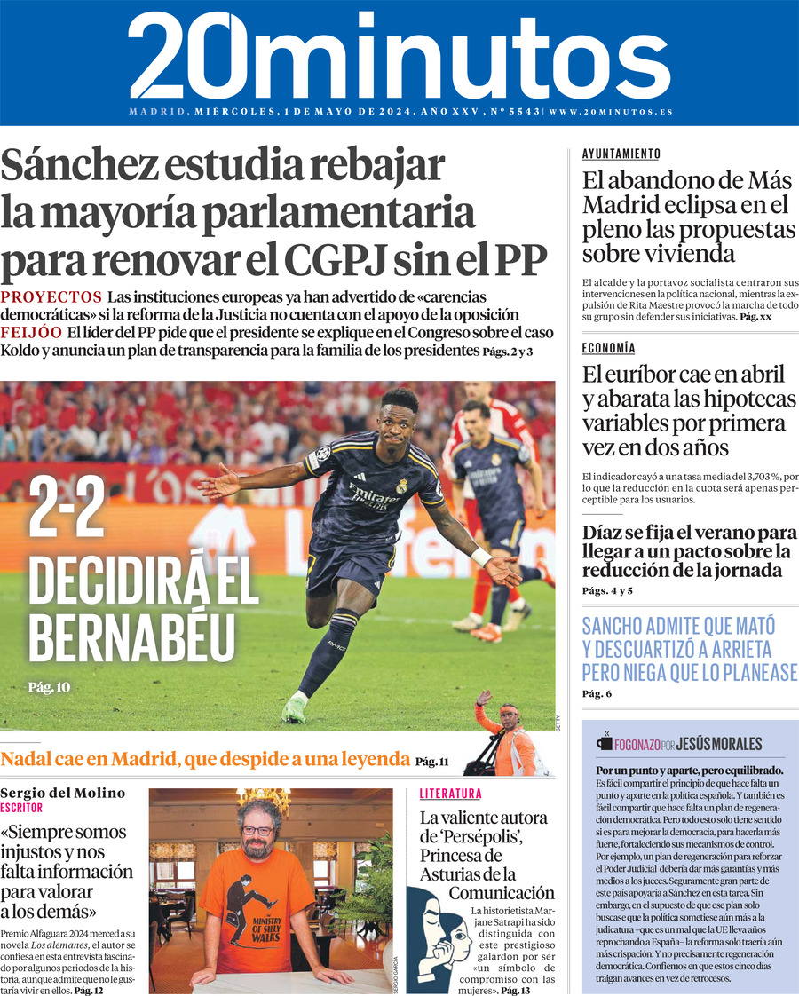 20 minutos (Madrid) - Front Page - 05/01/2024