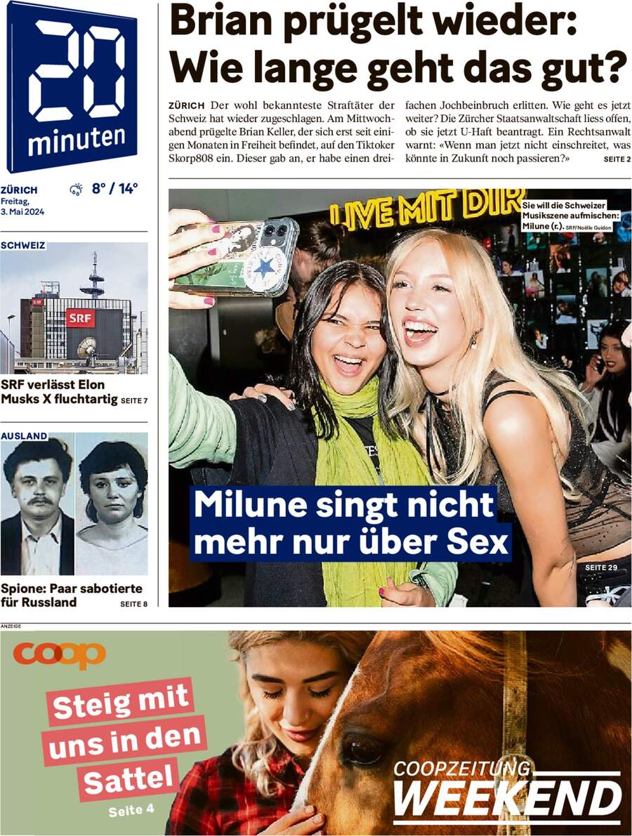 20 Minuten - Front Page - 05/03/2024