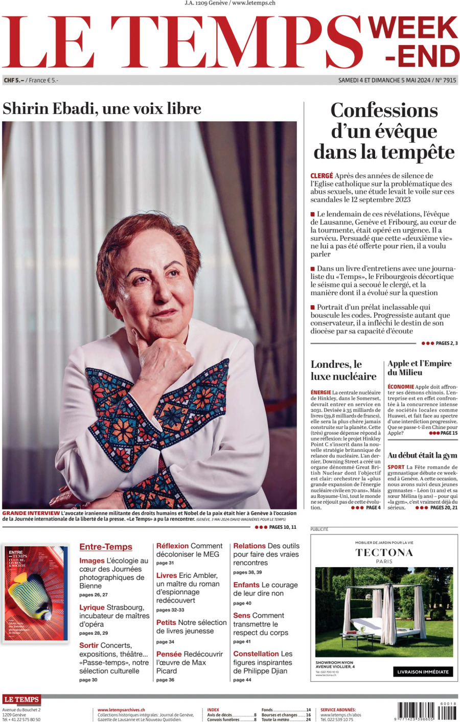 Le Temps - Front Page - 05/04/2024