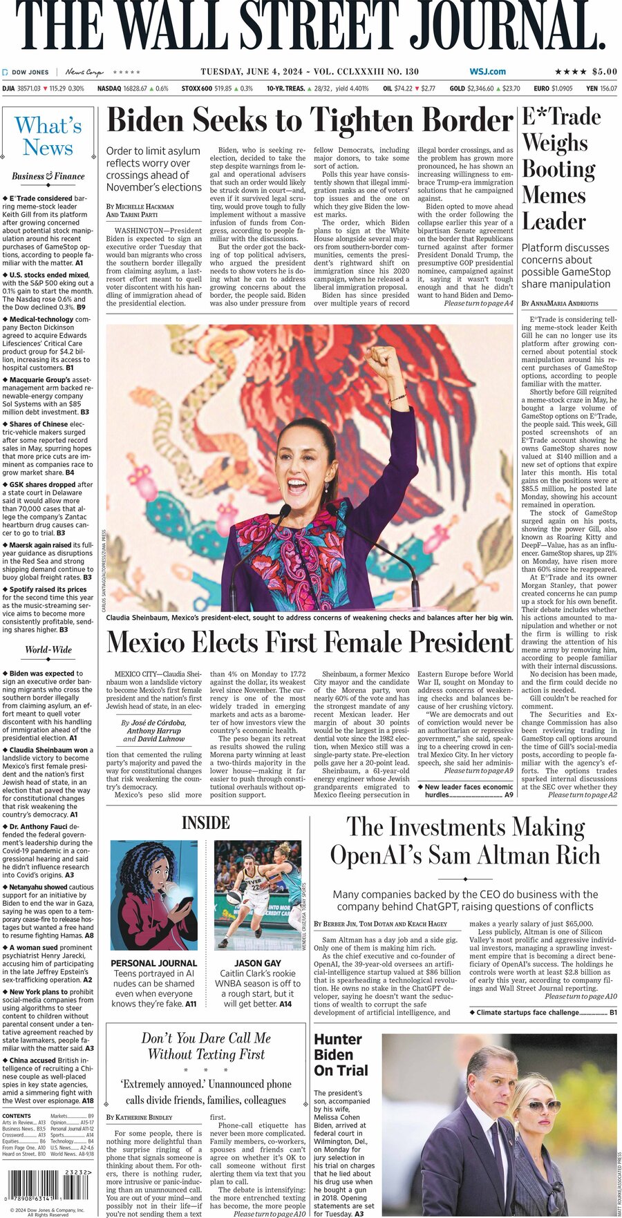 The Wall Street Journal - Cover - 06/04/2024