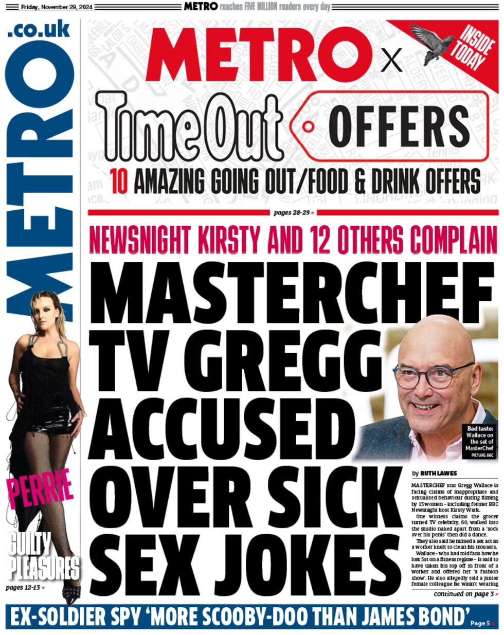 Metro UK - Front Page - 11/29/2024