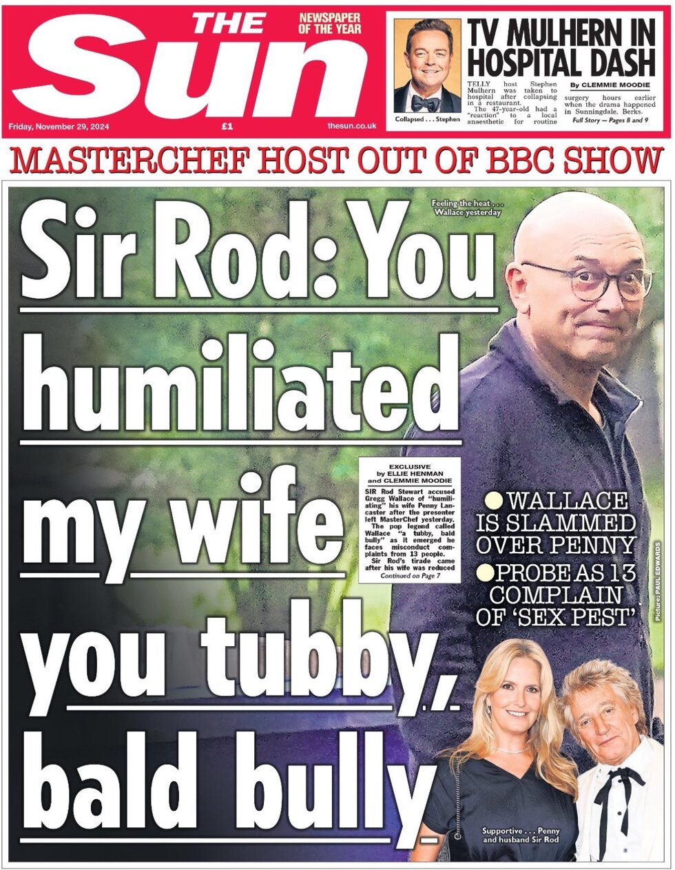 The Sun - Front Page - 11/29/2024