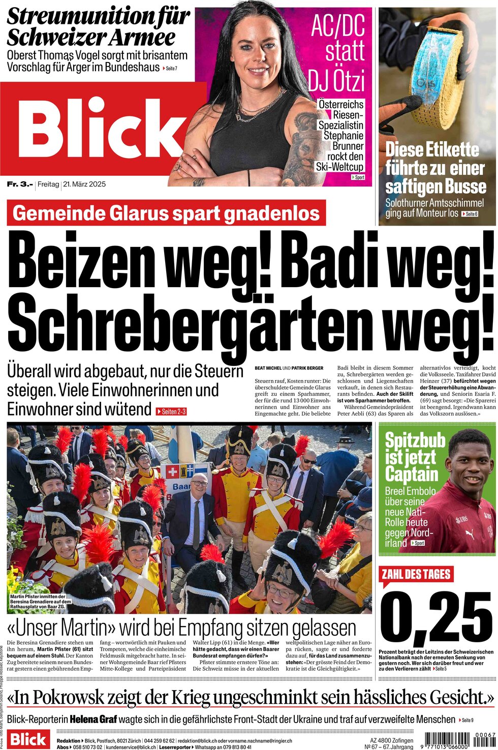 Blick - Front Page - 03/21/2025