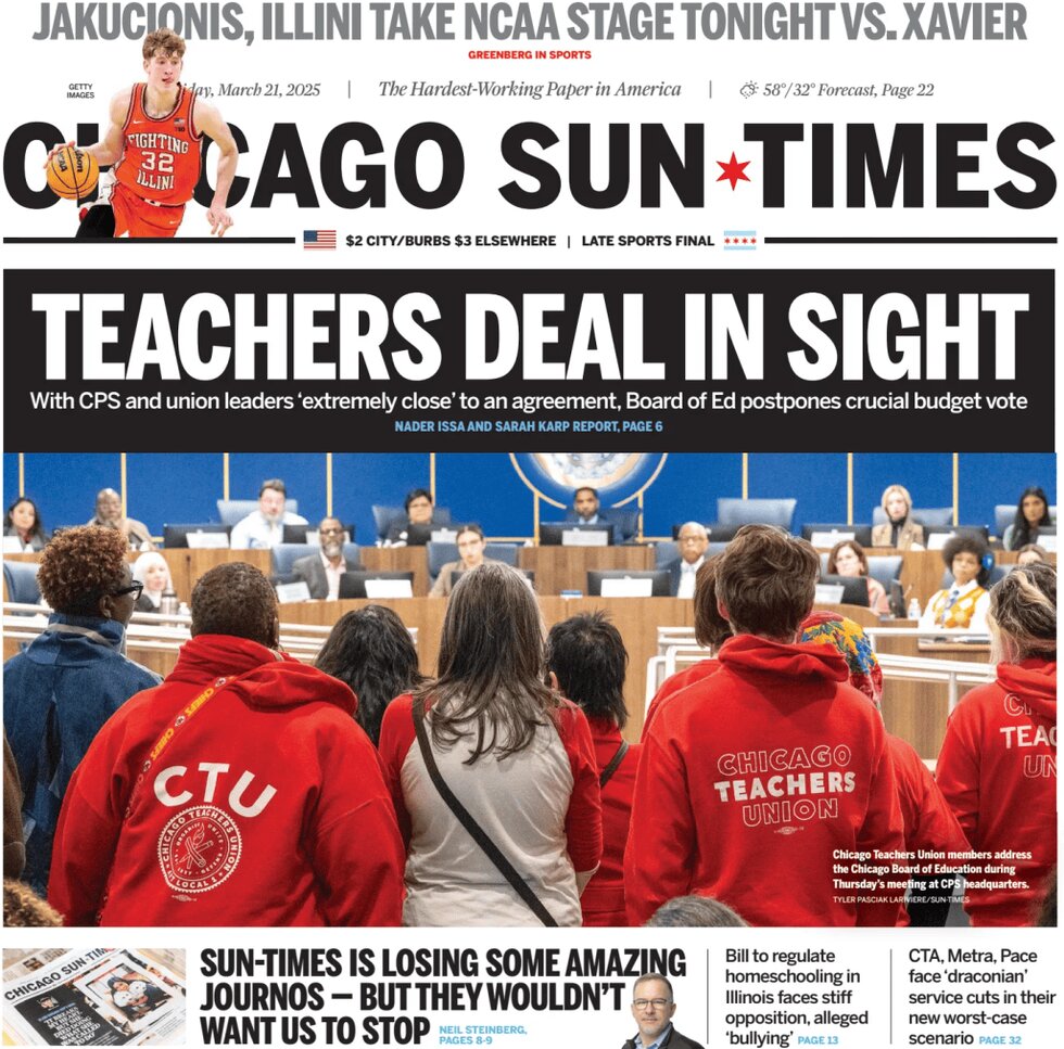 Chicago Sun-Times - Cover - 03/21/2025