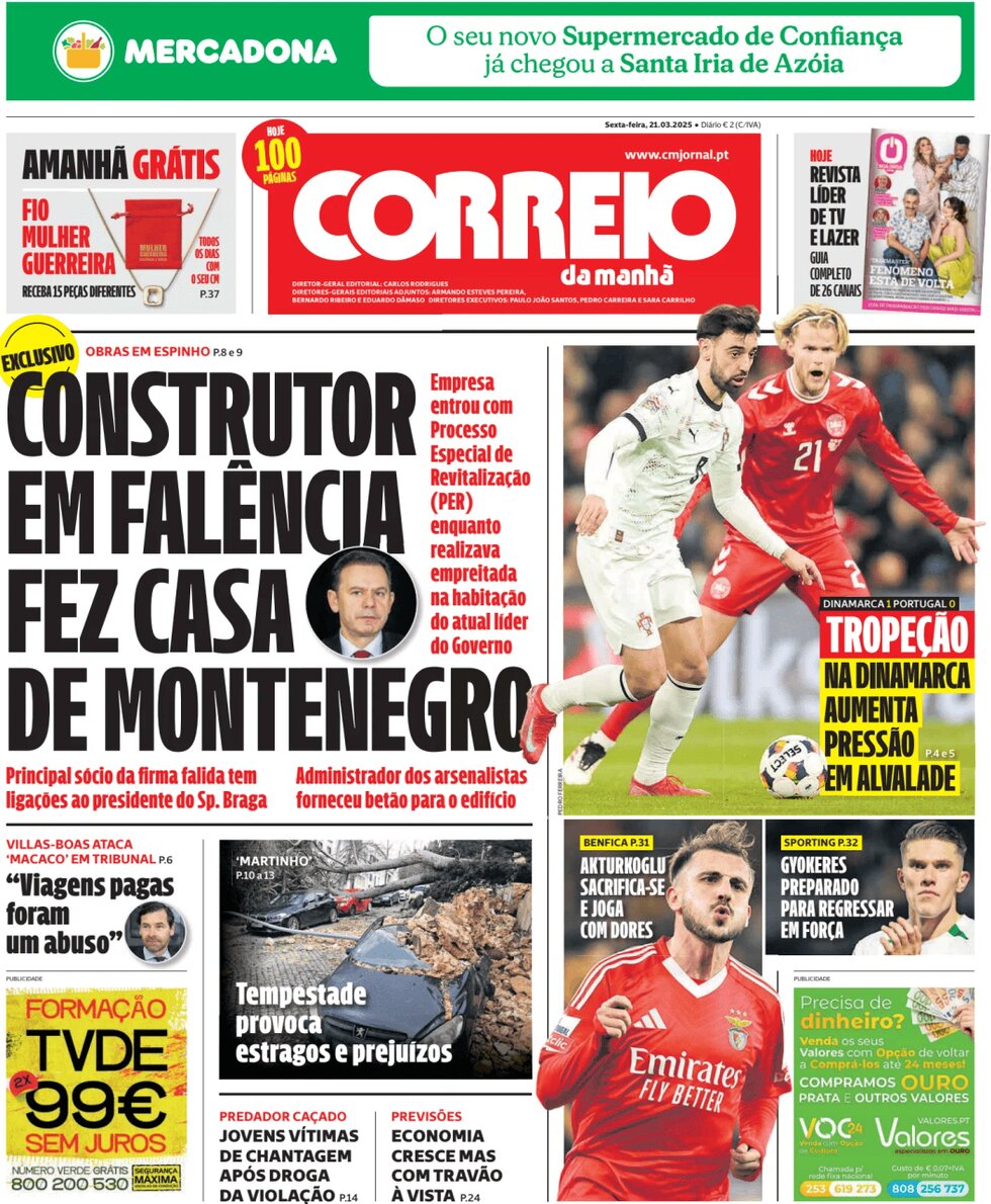 Correio da Manhã - Front Page - 03/21/2025