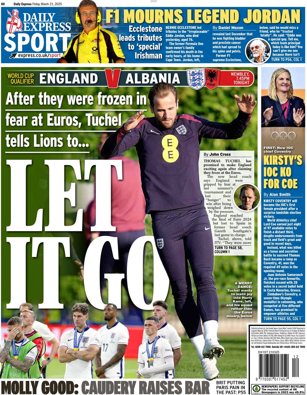 Daily Express SPORT - Front Page - 03/21/2025