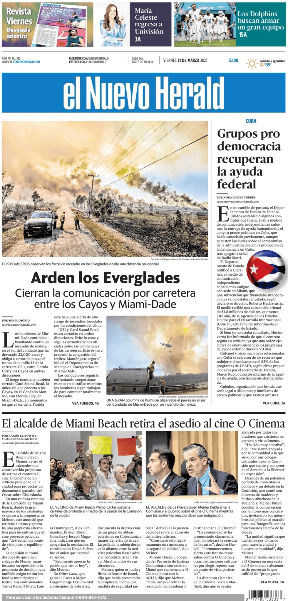 El Nuevo Herald - Cover - 03/21/2025