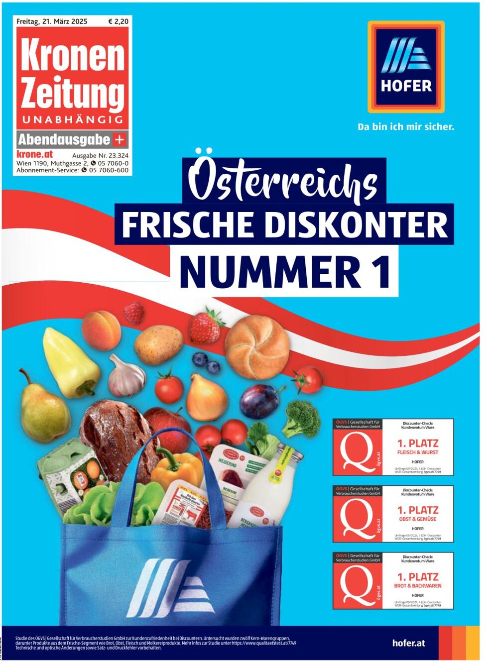 Kronen Zeitung - Front Page - 03/21/2025