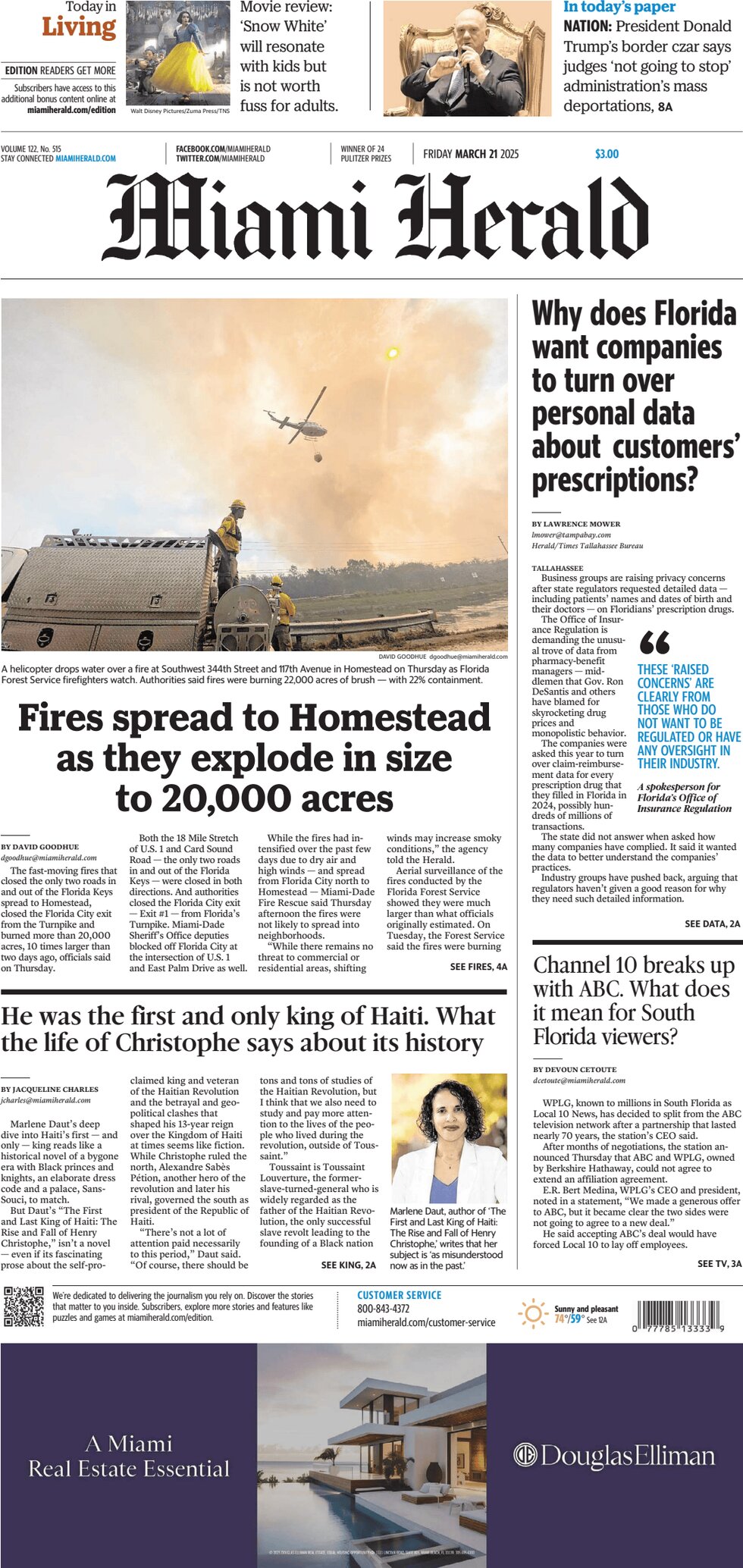 Miami Herald - Cover - 03/21/2025