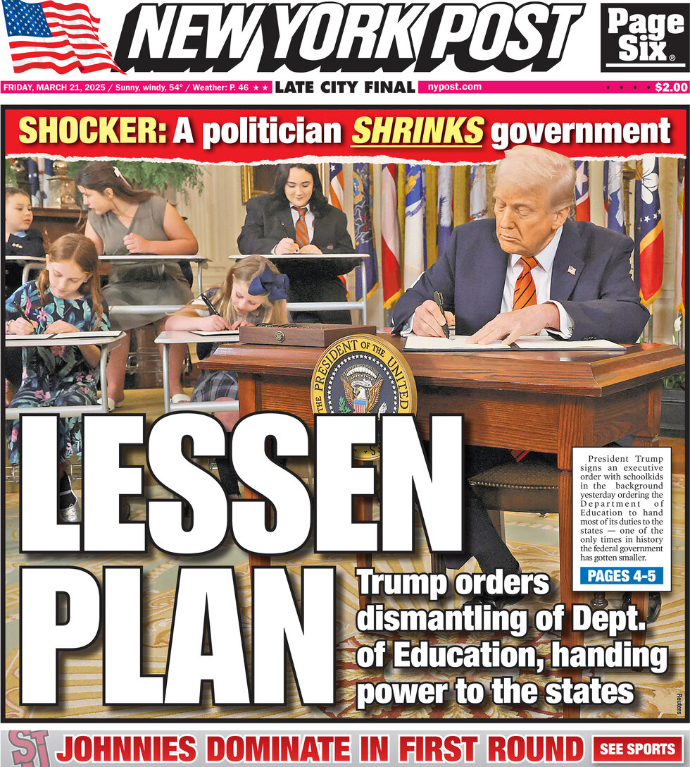New York Post - Cover - 03/21/2025