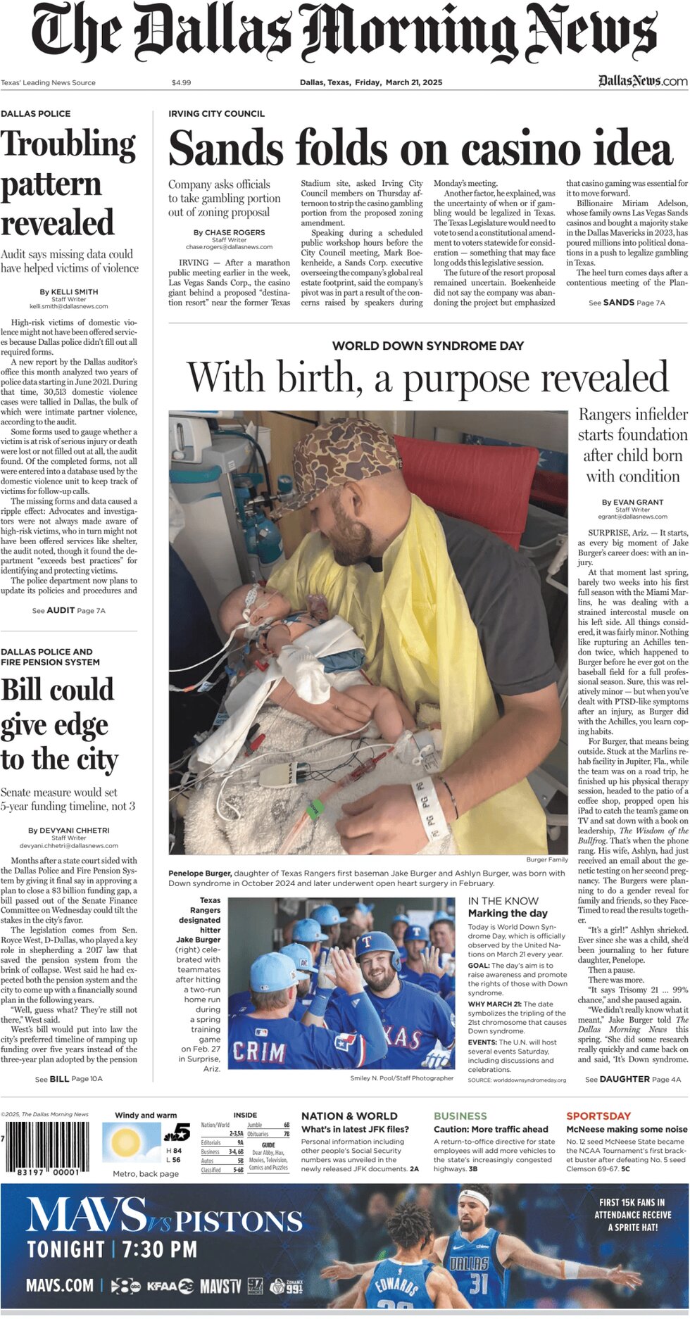 The Dallas Morning News - Cover - 03/21/2025