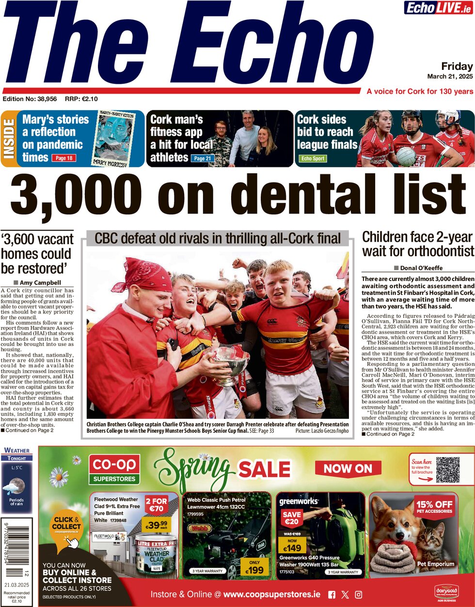 The Echo (Cork) - Front Page - 03/21/2025