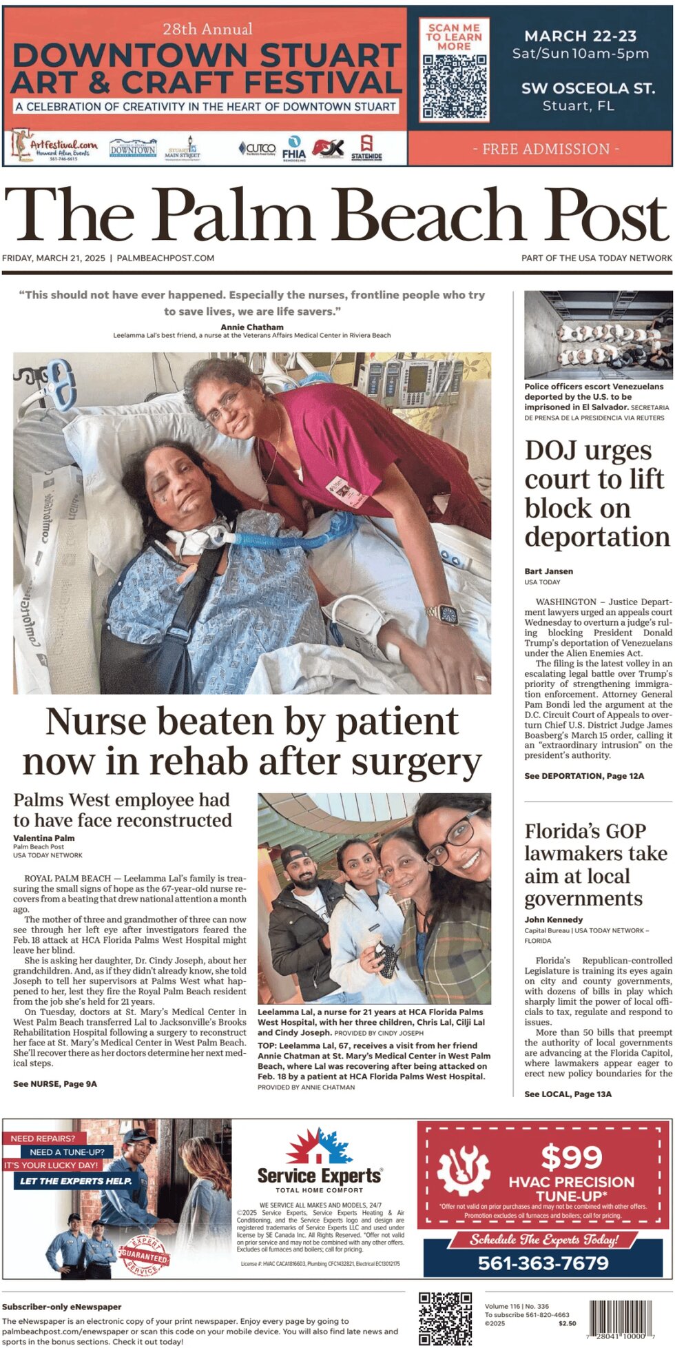 The Palm Beach Post - Cover - 03/21/2025