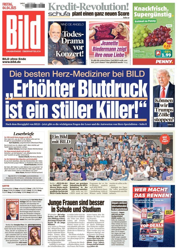 Bild - Today's Front Page, 04/04/2025