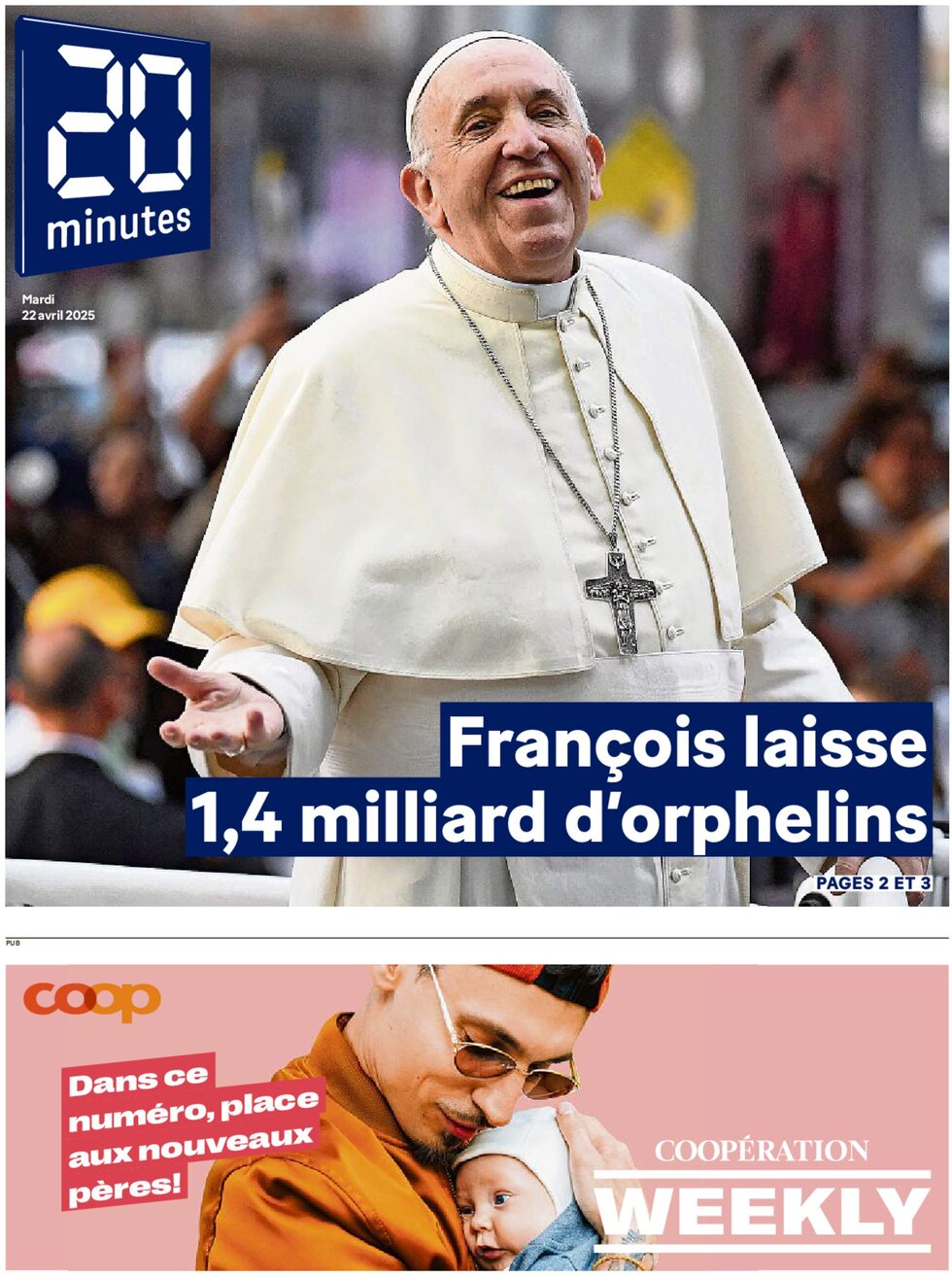 20 Minutes - Front Page - 04/22/2025