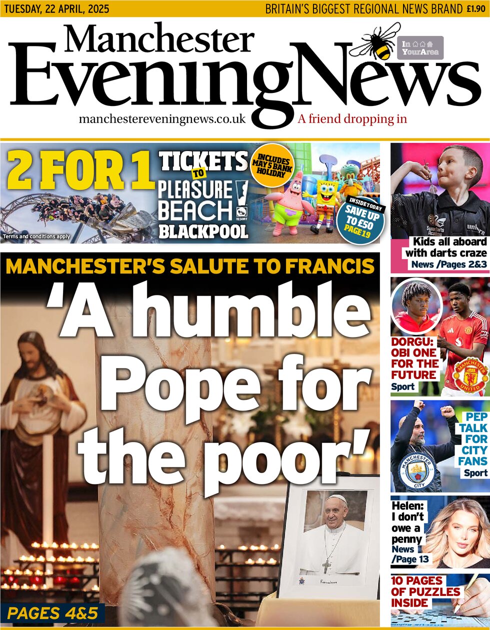 Manchester Evening News - Front Page - 04/22/2025