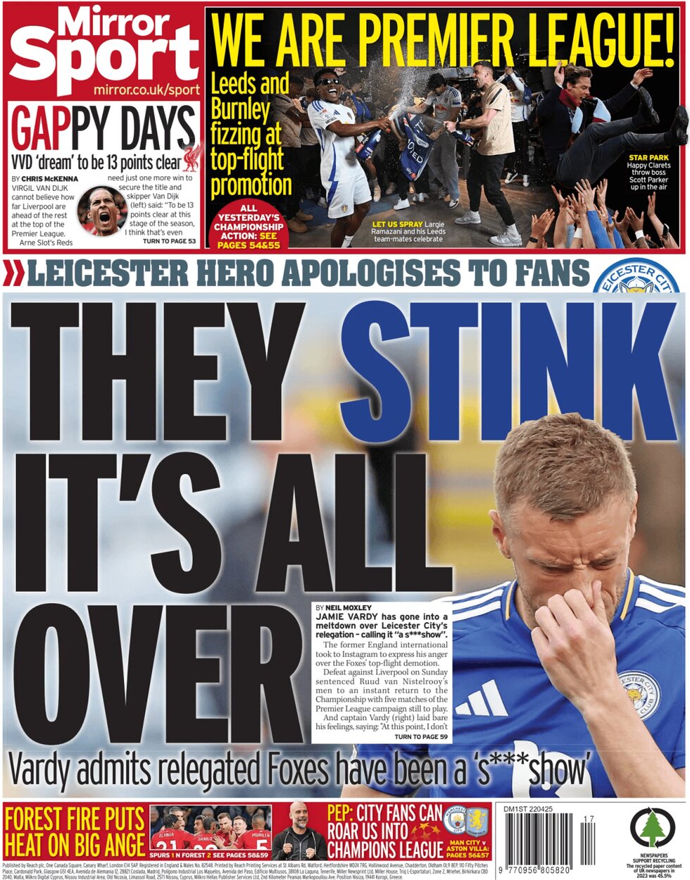 Mirror SPORT - Front Page - 04/22/2025