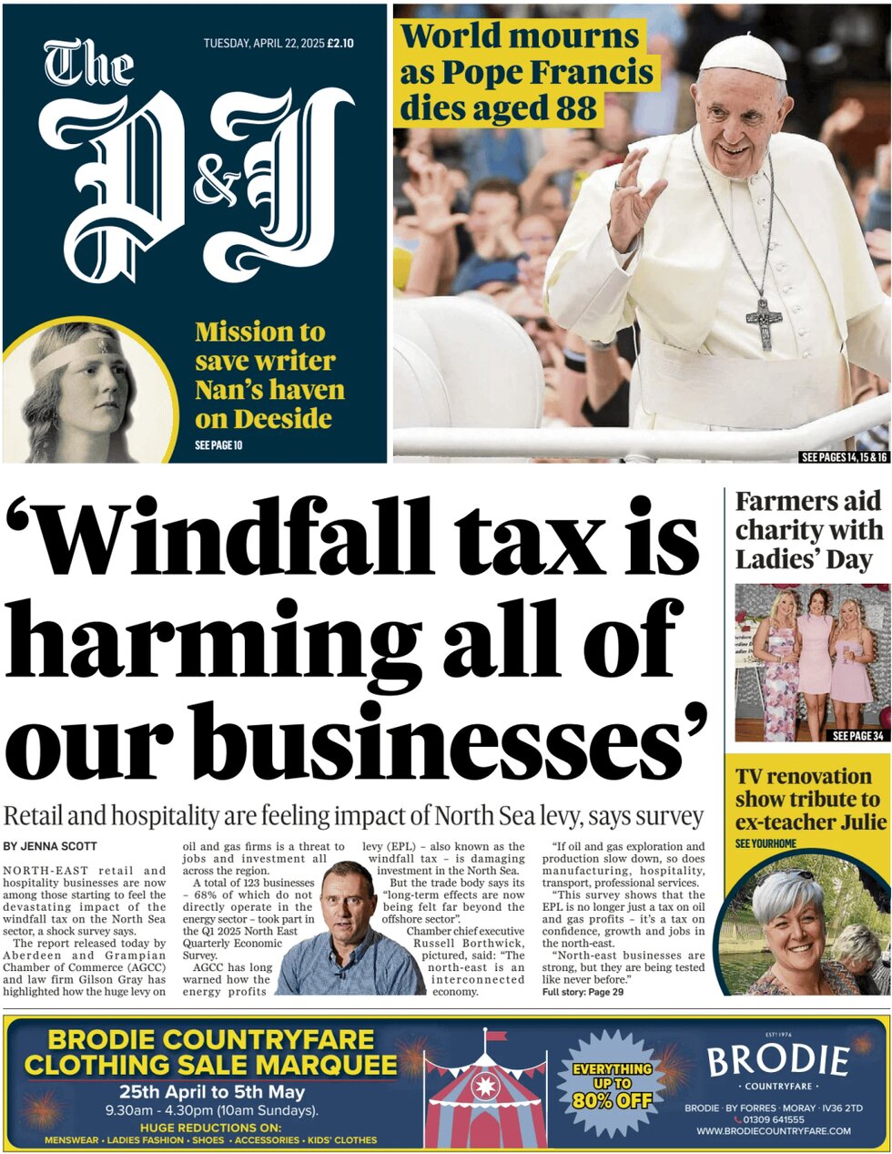 The Press and Journal - Front Page - 04/22/2025