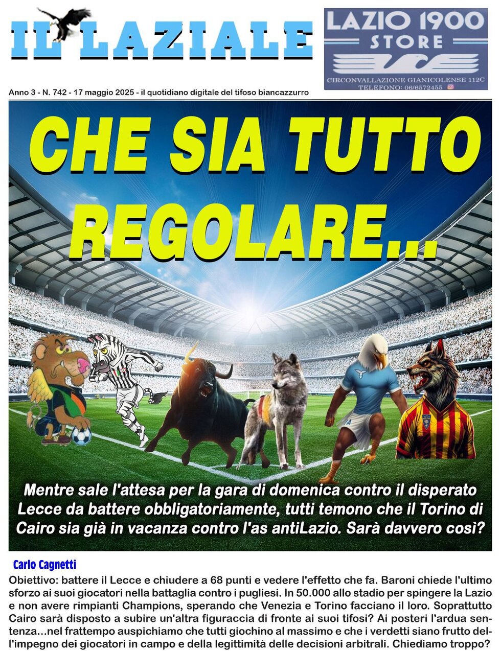 Il Laziale - Front Page - 05/21/2025