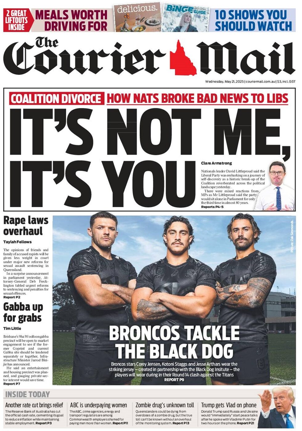 The Courier-Mail - Front Page - 05/21/2025