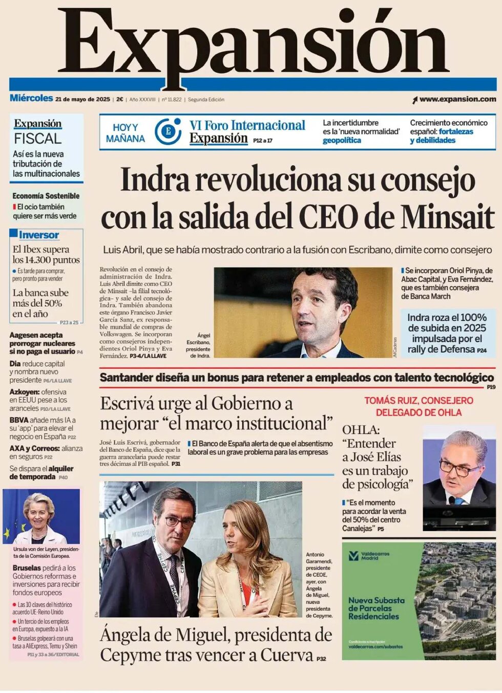 Expansión - Front Page - 05/21/2025