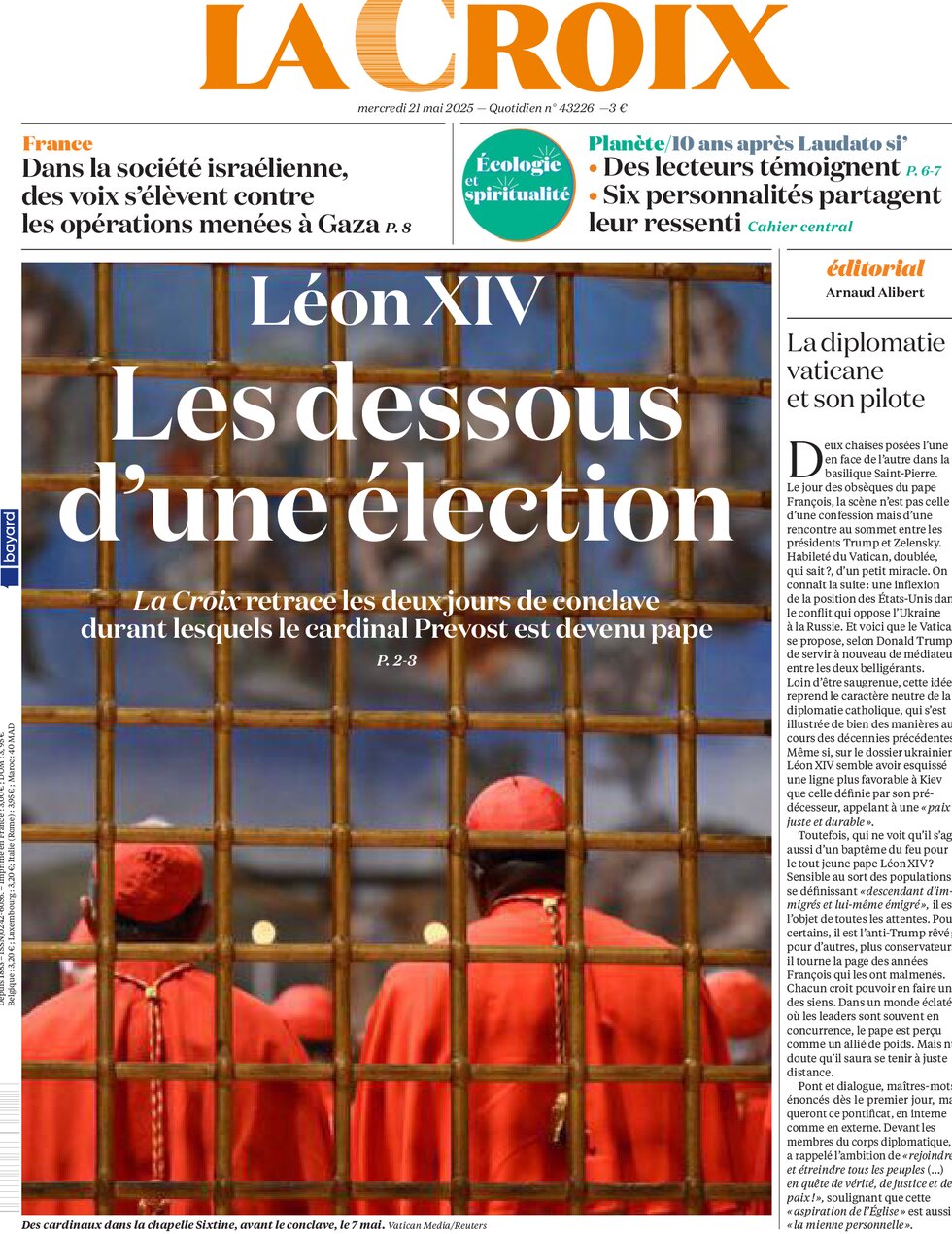 La Croix - Front Page - 05/21/2025
