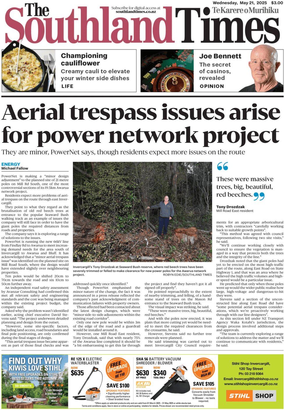 The Southland Times - Front Page - 05/21/2025