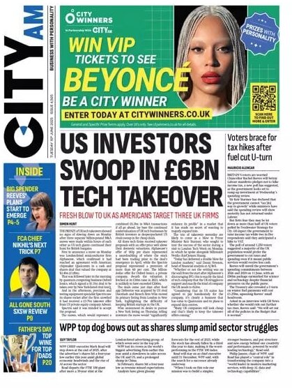 City A.M. - Front Page - 06/10/2025