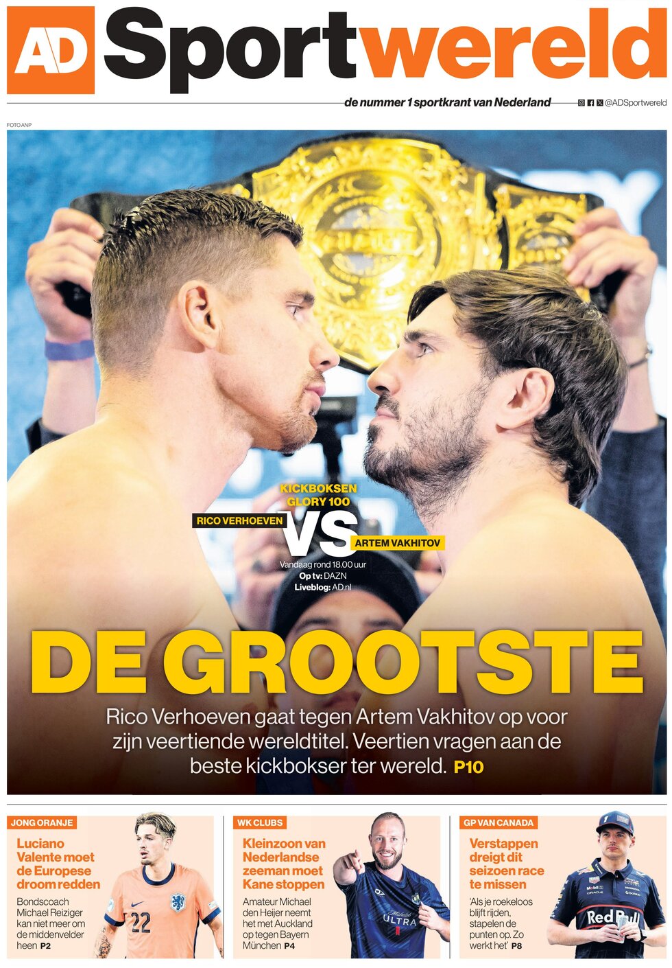 AD Sportwereld - Front Page - 06/14/2025