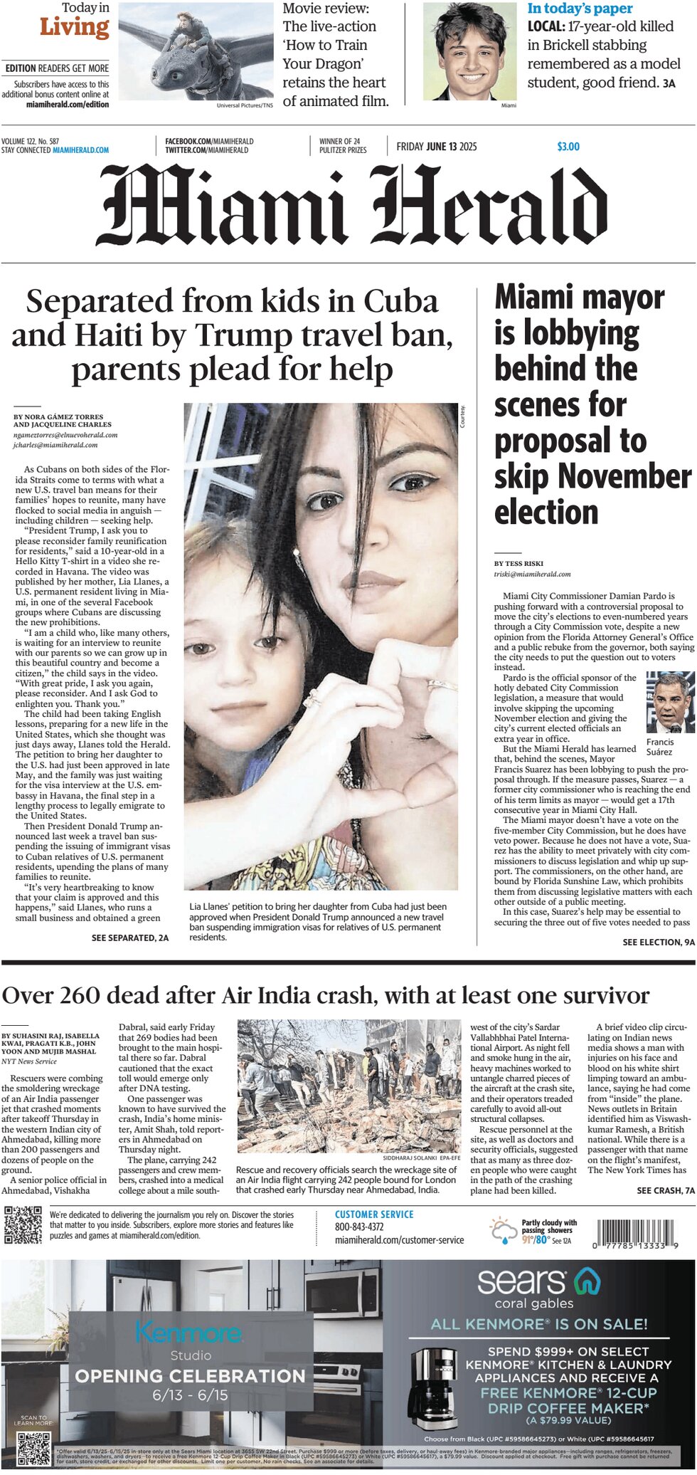 Miami Herald - Cover - 06/13/2025