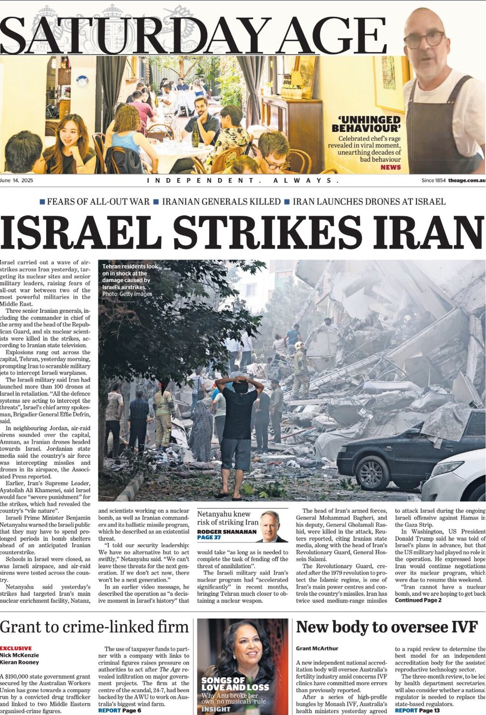 The Age - Front Page - 06/14/2025