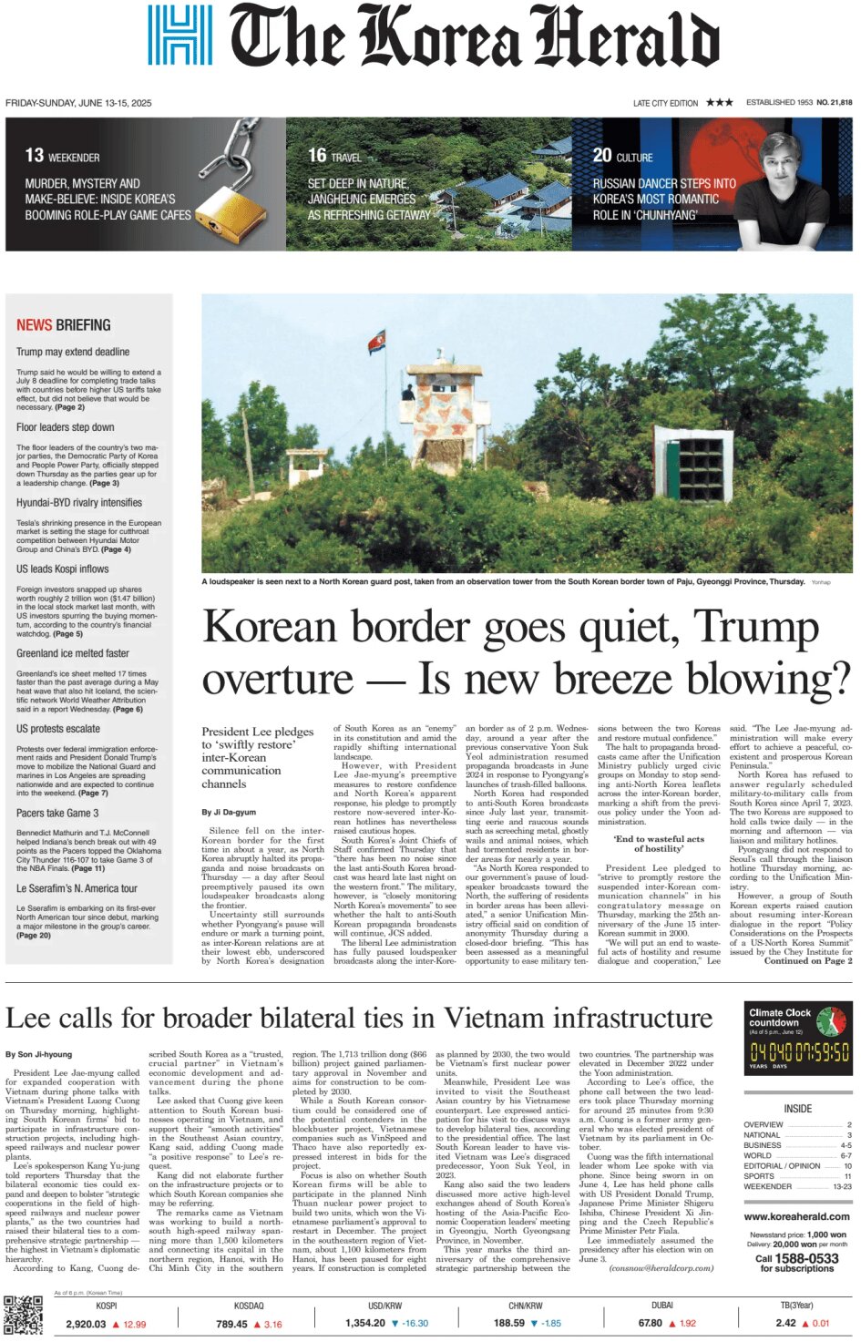 The Korea Herald - Front Page - 06/15/2025