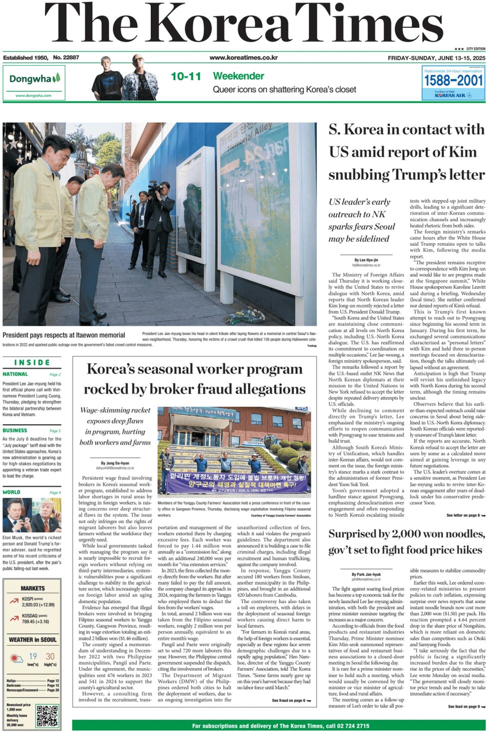 The Korea Times - Front Page - 06/15/2025