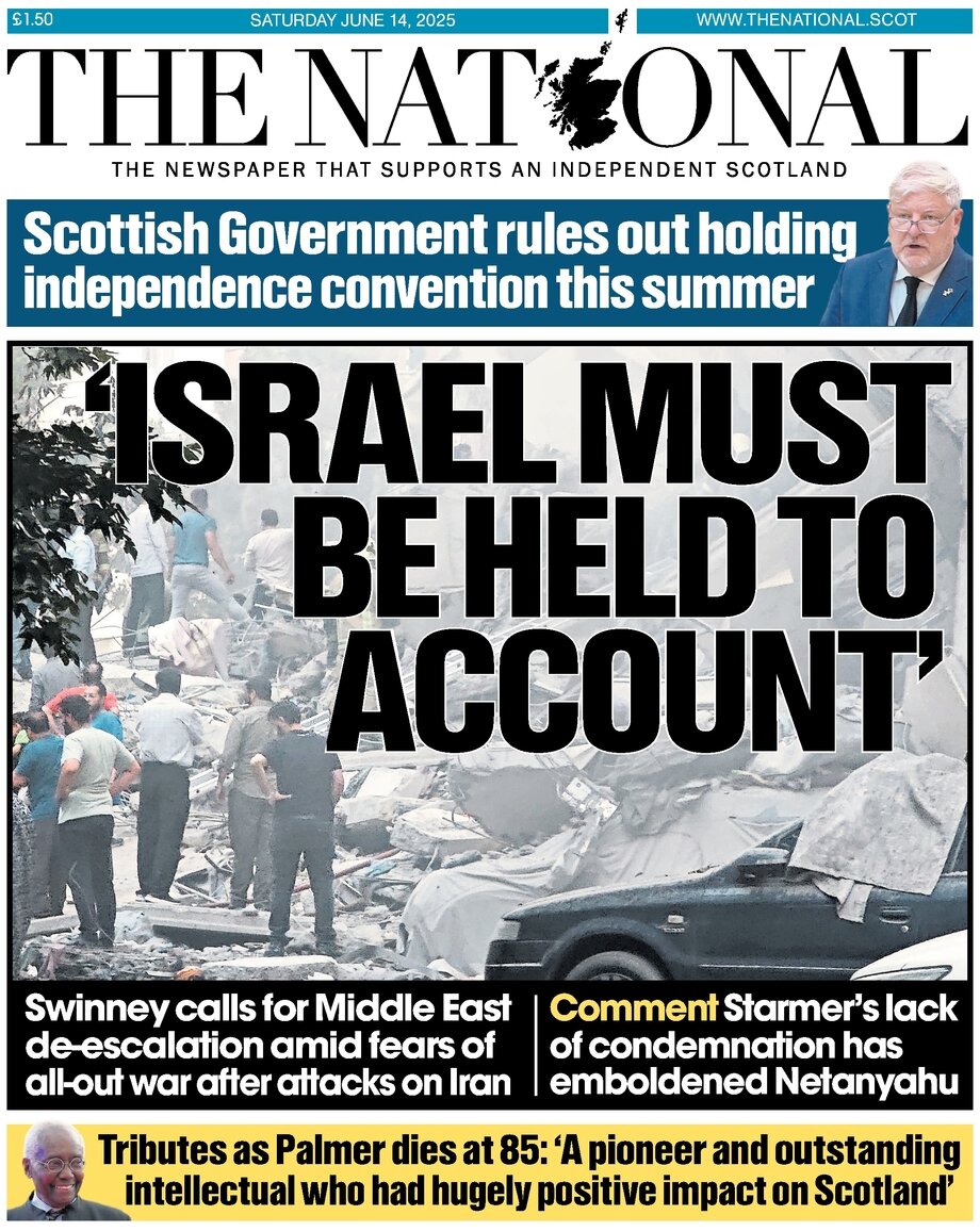 The National (Scotland) - Front Page - 06/14/2025