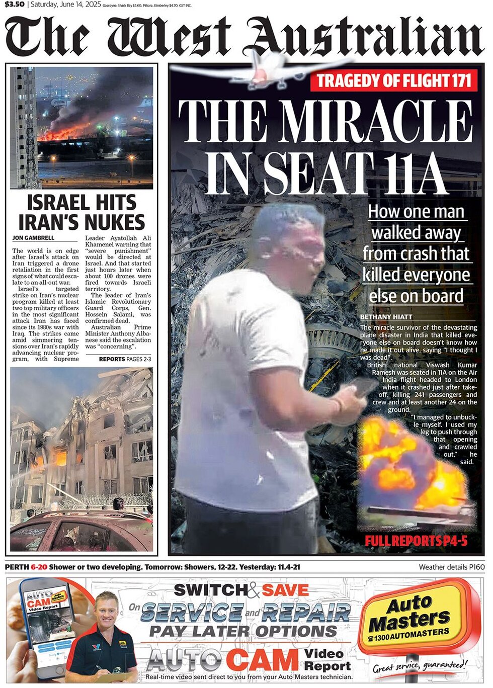 The West Australian - Front Page - 06/14/2025