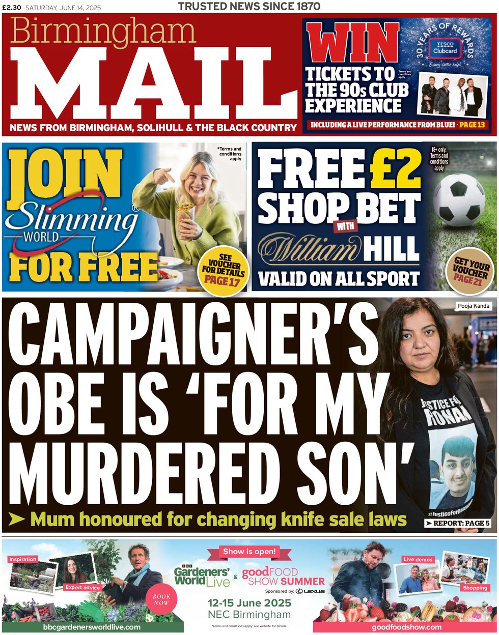 Birmingham Mail - Front Page - 06/14/2025