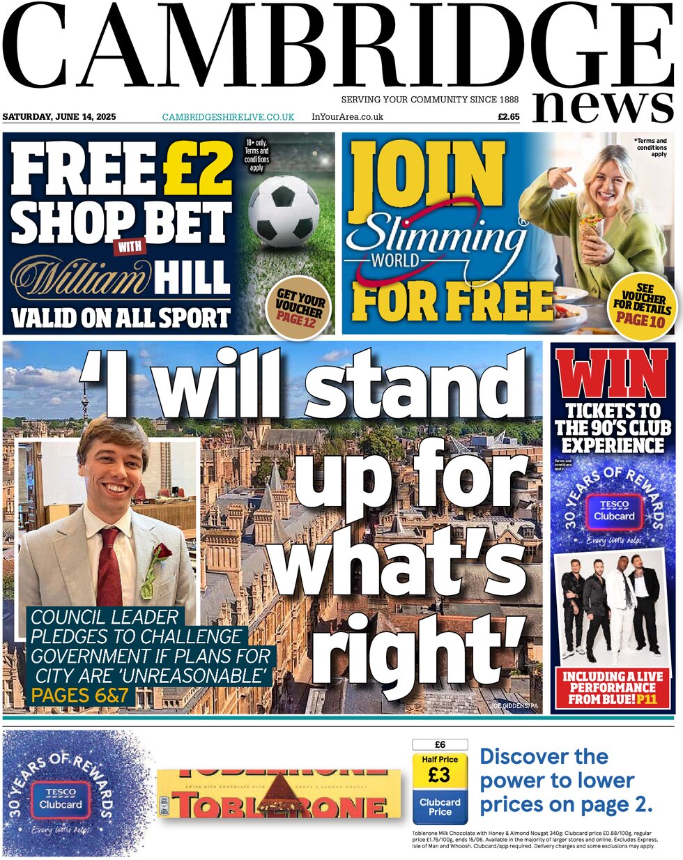 Cambridge News - Front Page - 06/14/2025