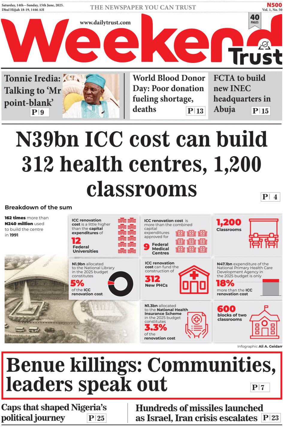 Daily Trust - Front Page - 06/14/2025