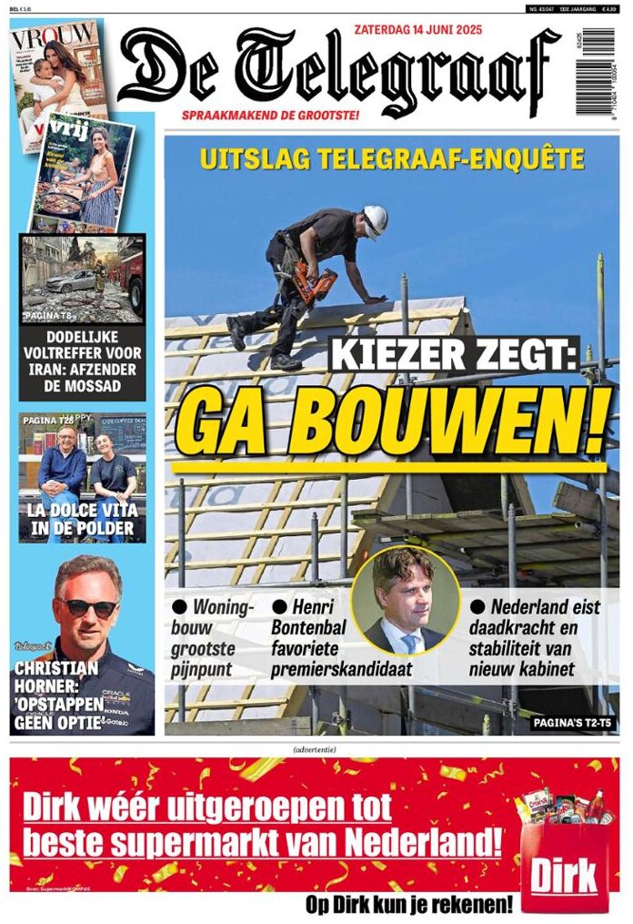 De Telegraaf - Front Page - 06/14/2025