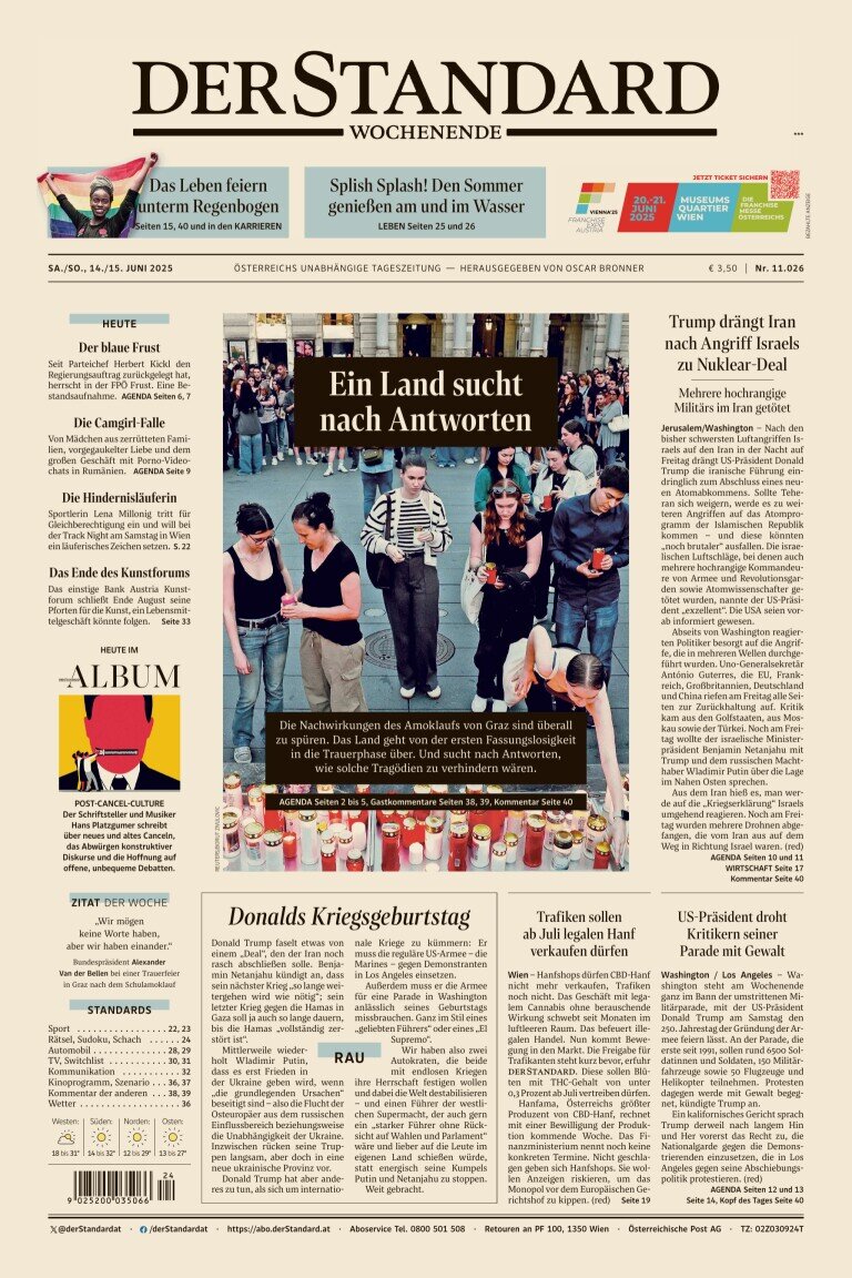 Der Standard - Front Page - 06/14/2025