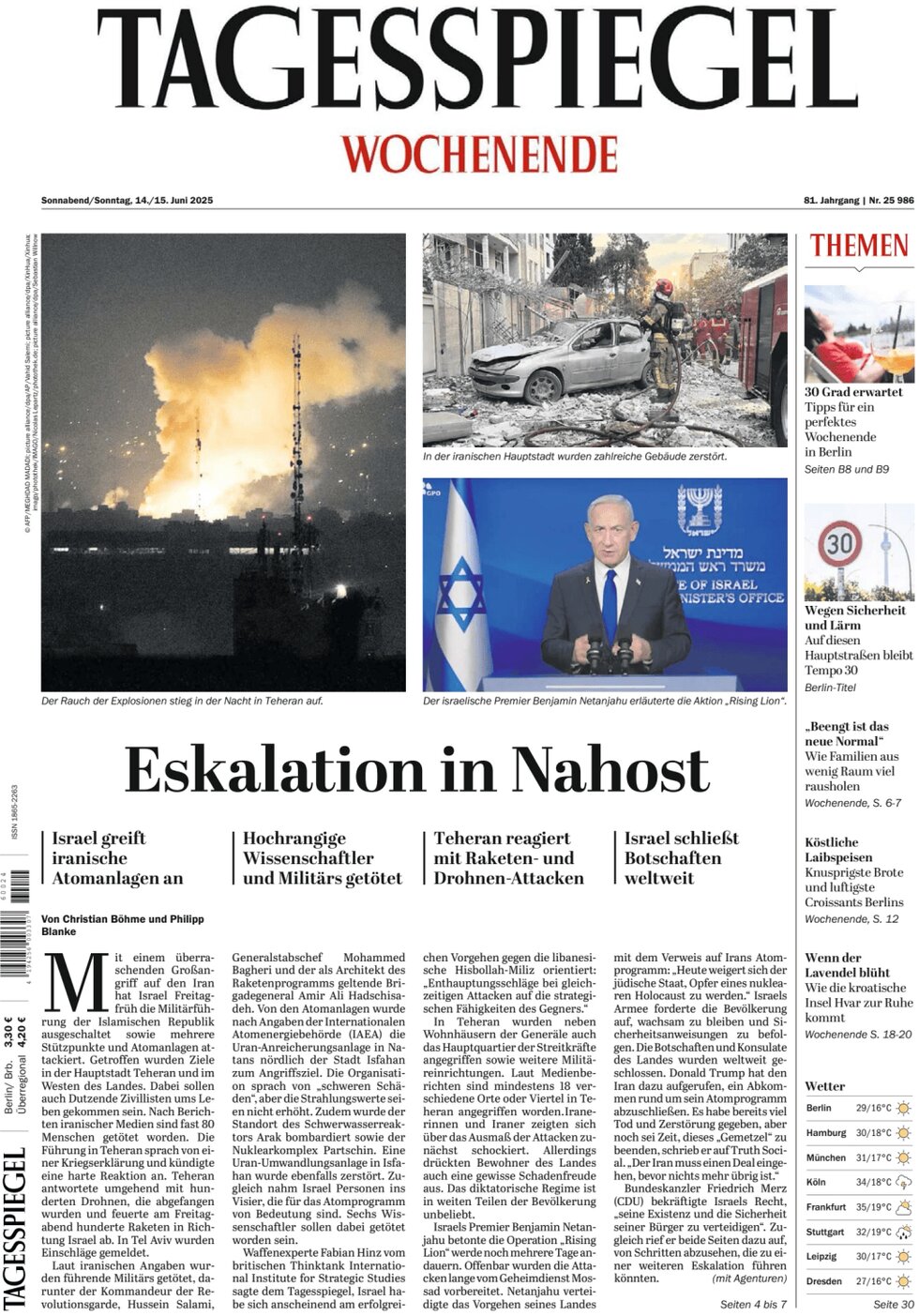 Der Tagesspiegel - Front Page - 06/14/2025