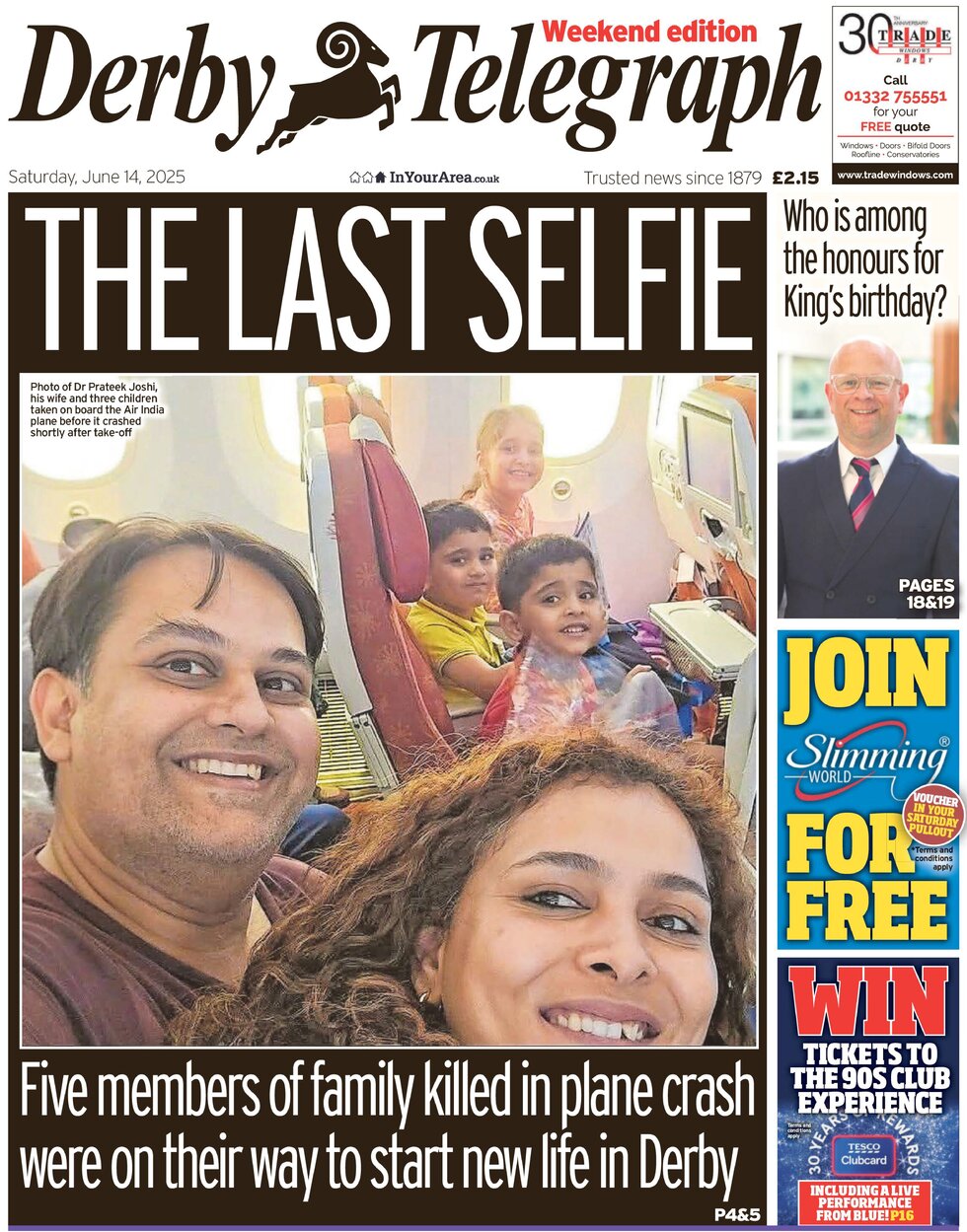 Derby Telegraph - Front Page - 06/14/2025